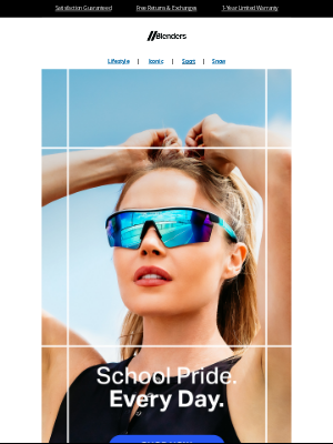 Blenders Eyewear - Rep Your School Colors // BLUE Shades Every Day, All Day