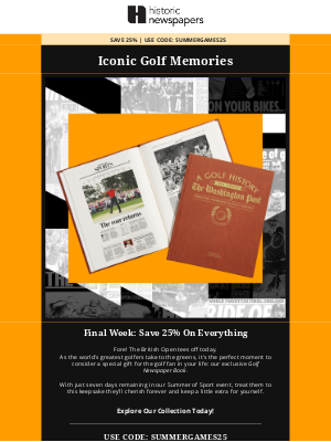 Historic Newspapers (United Kingdom) - ⛳ Iconic Golf Memories