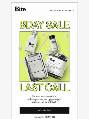 Bite Toothpaste Bits - Our birthday sale is almost over.