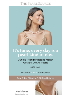 The Pearl Source - Its June! Take 15% off All Pearls for June Birthstone Month