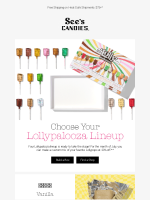 See's Candies - Only One Week Left to Save: Mix & Match Lollys 🍭