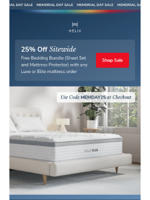 Helix Sleep - You still have time for 25% Off