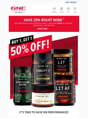 GNC - This one’s calling your name...The BEYOND RAW Sale 🤩