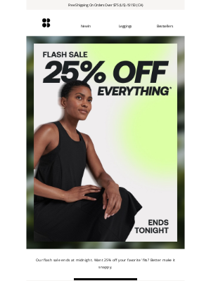 Sweaty Betty - Flash sale ends tonight | 25% off everything
