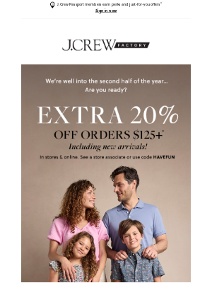 J.Crew Factory - New arrivals, new outfits, new you…extra 20% off right now!