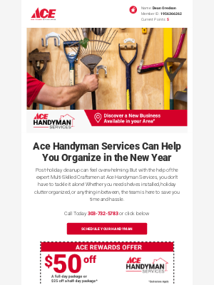 Ace Hardware - 🏠 Kickstart Your Year with a More Organized Home – Call Us Today!