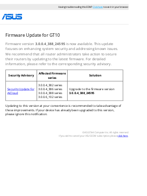 ASUS (Brazil) - Firmware update for GT10