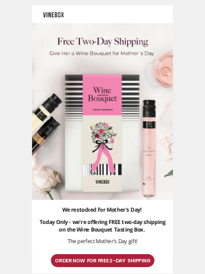 VINEBOX - Free 2-Day shipping for Mother's Day!