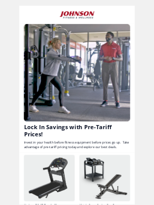 Johnson Fitness - Don't wait to invest in your health!