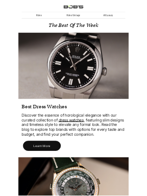 Bob's Watches - The Ultimate Guide to Dress Watches for Every Budget