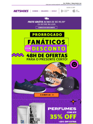 Netshoes (Brazil) - 🚨 Prorrogado: Ofertas imperdíveis com até 80% OFF. 🚨