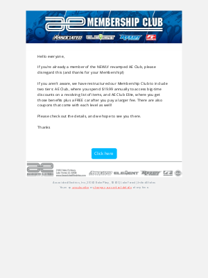 Team Associated - NEW AE Club Tiers