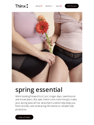 THINX - Essential for spring-ing 🌷