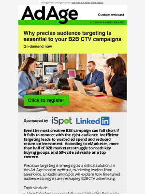 Ad Age - Watch on-demand: Why precise audience targeting is essential to your B2B CTV campaigns