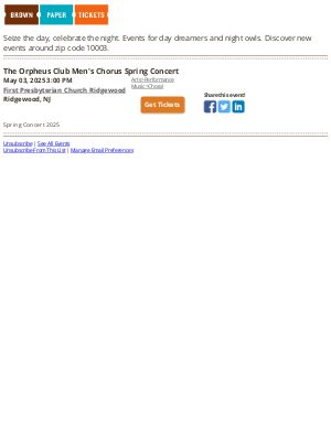 Brown Paper Tickets - New Events in Your Area - April 03, 2025