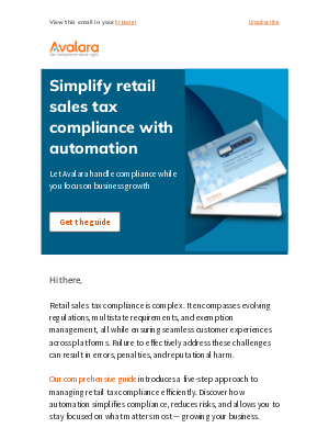 Avalara - Streamline retail U.S. sales tax compliance and drive efficiency