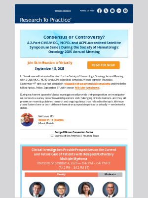 Research To Practice - Two Unique CME/MOC/NCPD/ACPE-Accredited Events at SOHO 2025 — Join Us in Three Weeks in Houston or Virtually