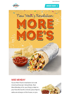 Moe’s Southwest Grill - Happy Moe Year! 🎉