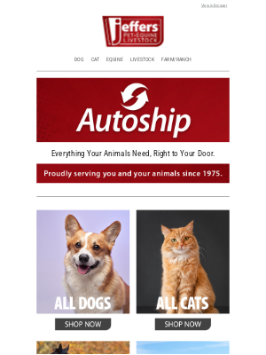Jeffers Pet Supplies - Smart, Scheduled Deliveries with Jeffers