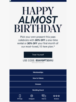 Rent the Runway - T-minus 14 days