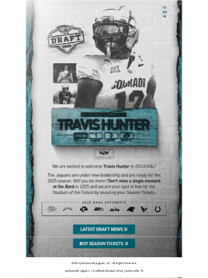 Jacksonville Jaguars - The Pick is IN!
