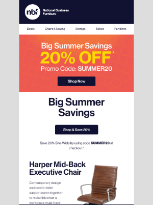 National Business Furniture - 20% Off Furniture That Works Harder