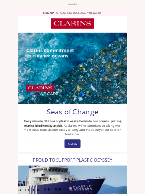 Clarins - 🌊 Our Commitment to Cleaner Oceans