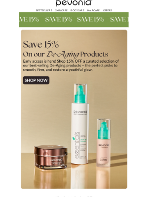 Pevonia Botanica - Now Live: 15% off De-Aging Products✨
