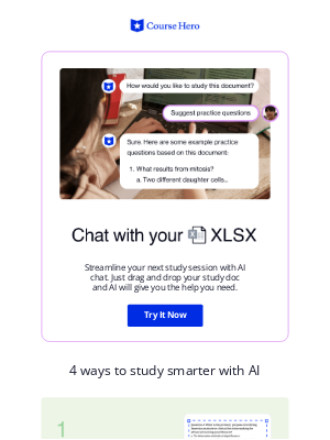 Course Hero - Study smarter, not harder with our AI chat tool