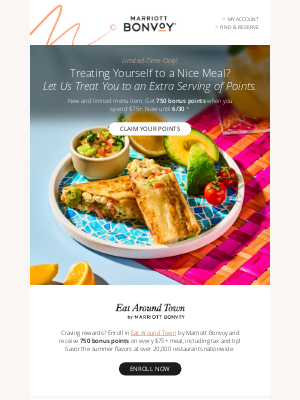Gaylord Hotels - May We Suggest 750 Bonus Points to Pair With Your Next $75+ Meal, Janet?