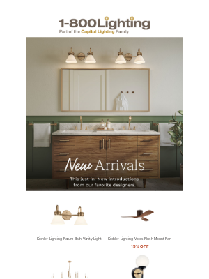 Capitol Lighting's 1800lighting - New Arrivals for Kichler (20% off select styles) ➟