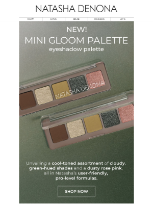 Natasha Denona - Meet THE NEW MINI GLOOM Eyeshadow Palette💚🩶