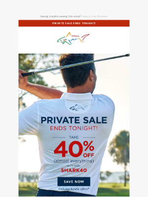 Greg Norman Collection - 40% Off Sale Expires Tonight!
