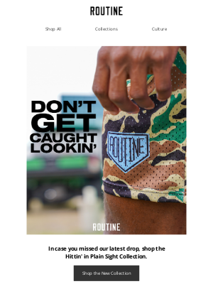 Routine Baseball - Don't Get Caught Lookin' - Shop Our Hittin' in Plain Sight Collection