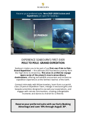 Seabourn Cruise Line - Book Now — Our First-Ever Pole to Pole: Grand Expedition