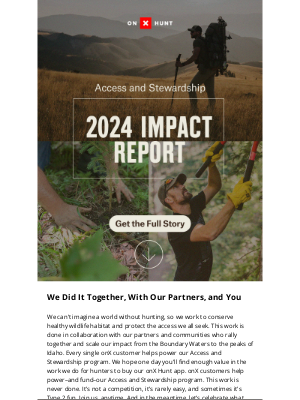 onXmaps - Stories from the Field: 2024 Access and Stewardship Impact Report