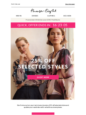 Phase Eight (United Kingdom) - Diane, 25% off selected styles ends tonight!