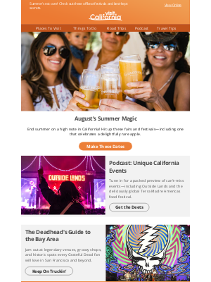 Visit California - 🌞 Catch These Only-in-California Fests Serving Peak Summer Vibes