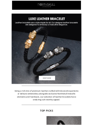 Northskull - Leather Bracelets | Modern Masculine Style