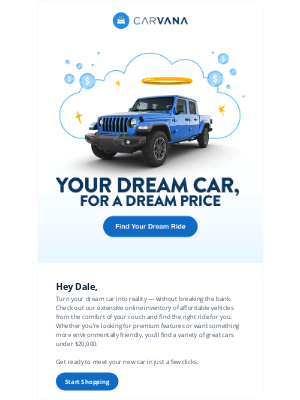 Carvana - 👋 Hey Dale! Let's find your dream ride