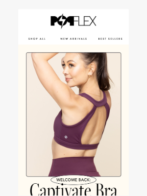 POPFLEX - THE CAPTIVATE BRA →