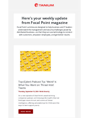 Your weekly digest from Tanium