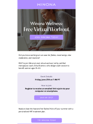 Winona - Summer movement for symptom relief ➡️