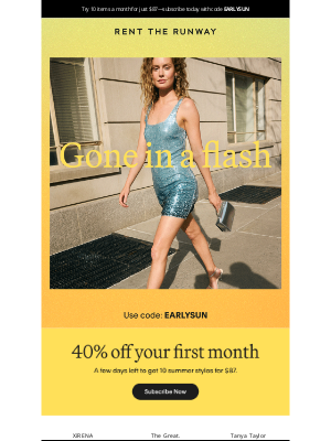 Rent the Runway - 40% off now