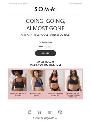 Soma Intimates - Item Update: PRICE DROP!