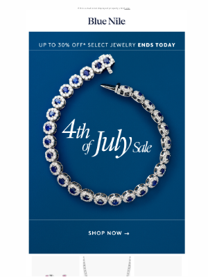 Blue Nile - Last Chance: Up to 30% Off 4th of July Sale