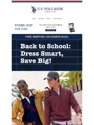 U.S. Polo Assn. - 📚 Dress Smart, Save Big — Up to 30% Off!