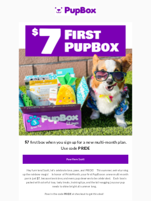 PupBox - 🌈 Love Wins... and So Do You! Your First Box is Just $7 💸