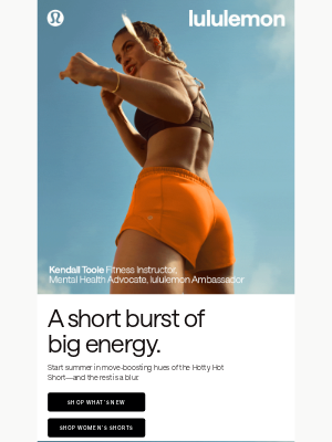 Lululemon - Bright shorts. Big energy.