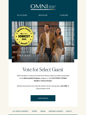 Omni Hotels & Resorts - ✔️ 𝗩𝗼𝘁𝗲 𝗳𝗼𝗿 𝗢𝗺𝗻𝗶 𝗦𝗲𝗹𝗲𝗰𝘁 𝗚𝘂𝗲𝘀𝘁 in the 10Best Readers' Choice Awards
